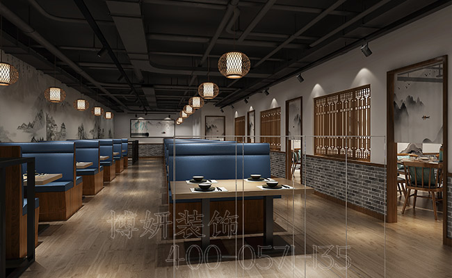 餐厅装修设计,中式餐厅装修,杭州中式餐厅装修
